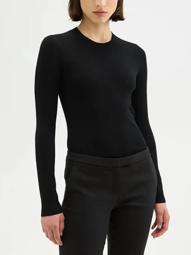 Women Wool Blend Slim Knit Sweater O-Neck Long Sleeve Simple Solid Color Pullover Autumn New 2023 Ladies Bottoming Tops
Women Wool Blend Slim Knit Sweater O-Neck Long Sleeve Simple Solid Color Pullover Autumn New 2023 Ladies Bottoming Tops