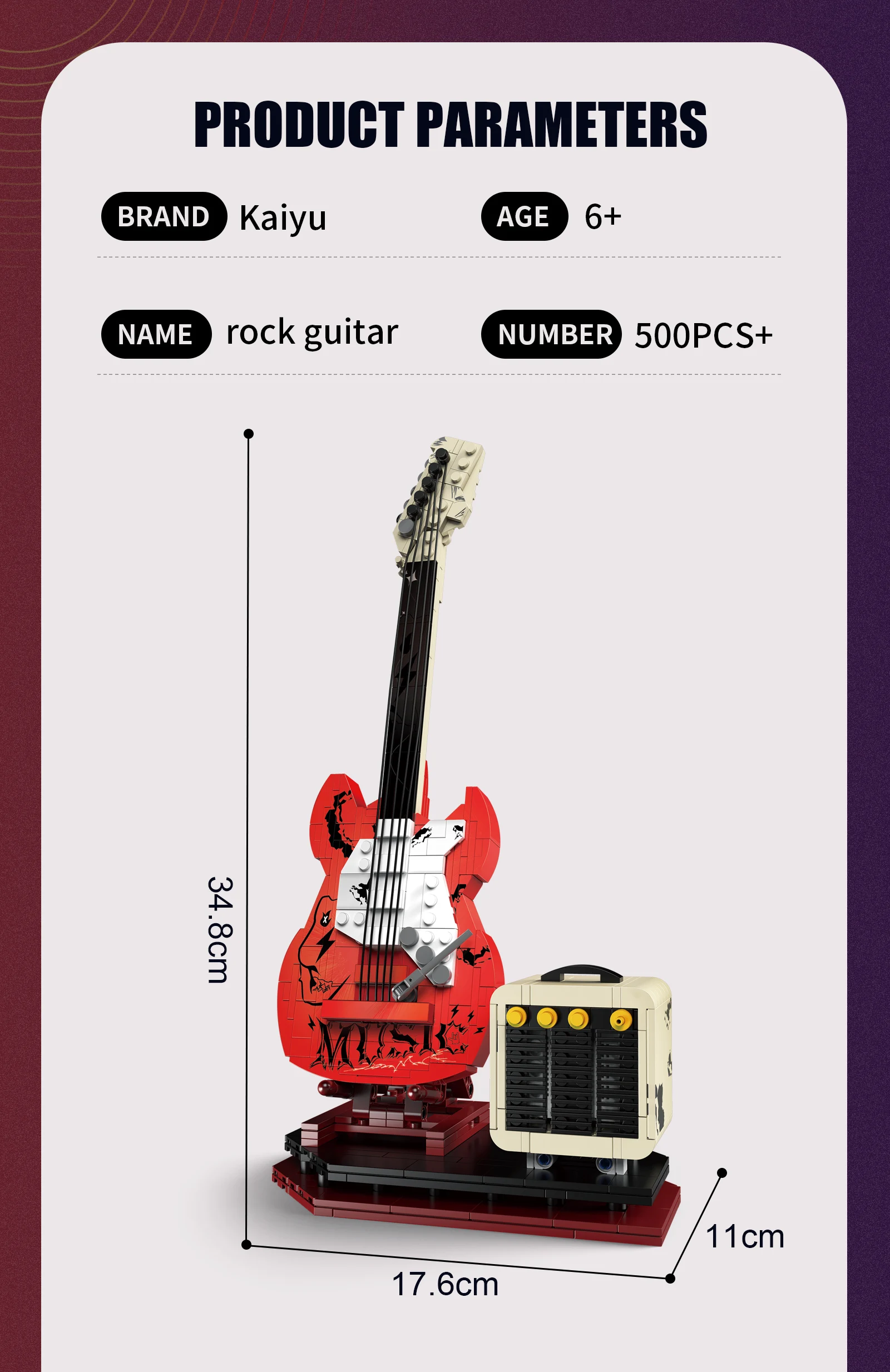 Artist Guitar APP Control Building Blocks Bricks Technical With Bluetooth Audio USB Gift Music Playback Adult Toys Festival Gift Artist Guitar APP Control Building Blocks Bricks Technical With Bluetooth Audio USB Gift Music Playback Adult Toys Festival Gift