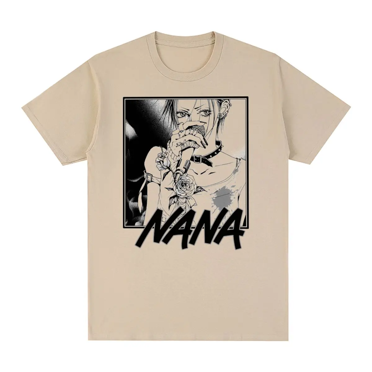 

Винтажная футболка с черными камнями, Нана Осаки, уникальная Хлопковая мужская футболка в стиле Харадзюку с подарками, новая футболка, женские топы