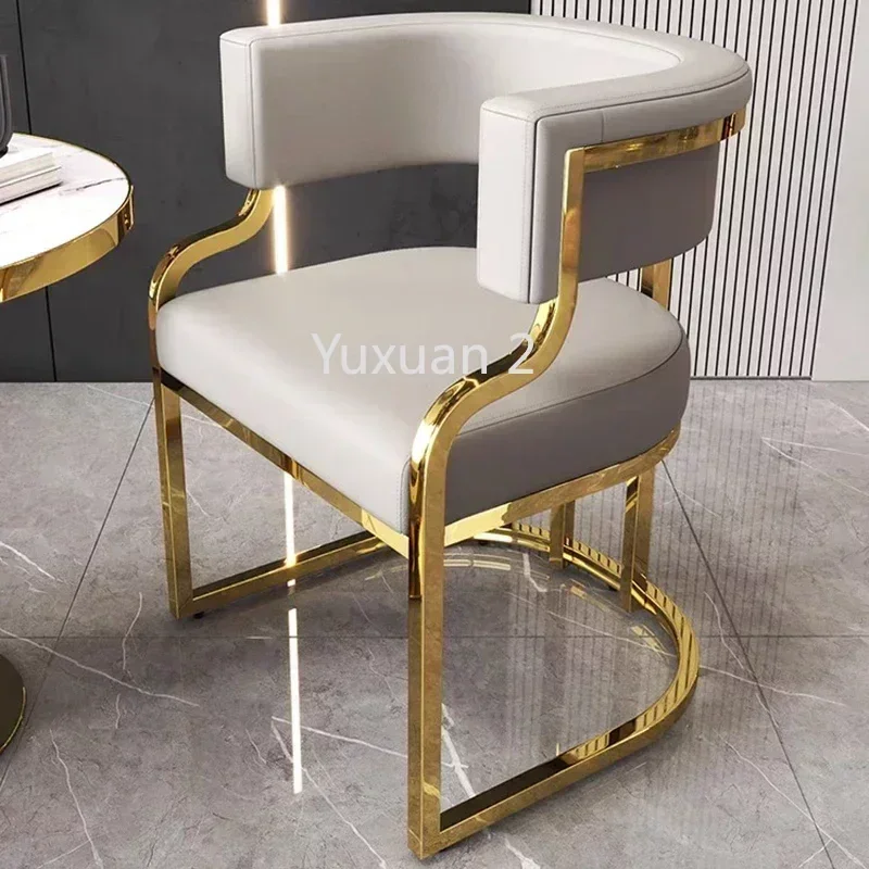 

Armchair Luxury Dining Chair Restaurant Hotel Throne Relax Dinning Chair Office Accent Chaise Salle A Manger Nordic Furniture