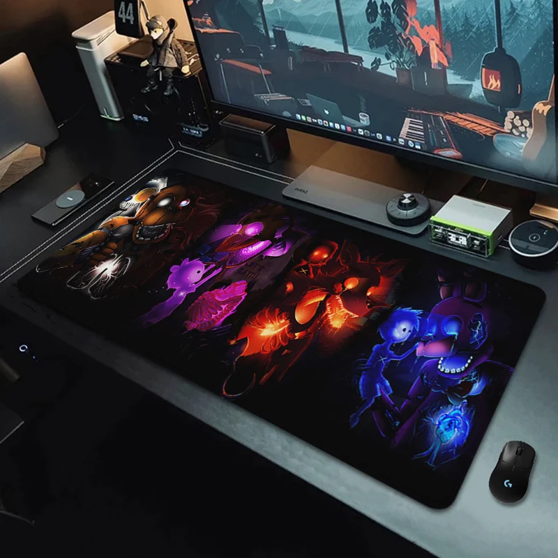 

Anime Mouse Pad FNAF XL Office Computer Desk Mat Mouse Mats Gamer Keyboard Mat Stitched Edge Mousepad Cabinet Pc Gaming Accessoy