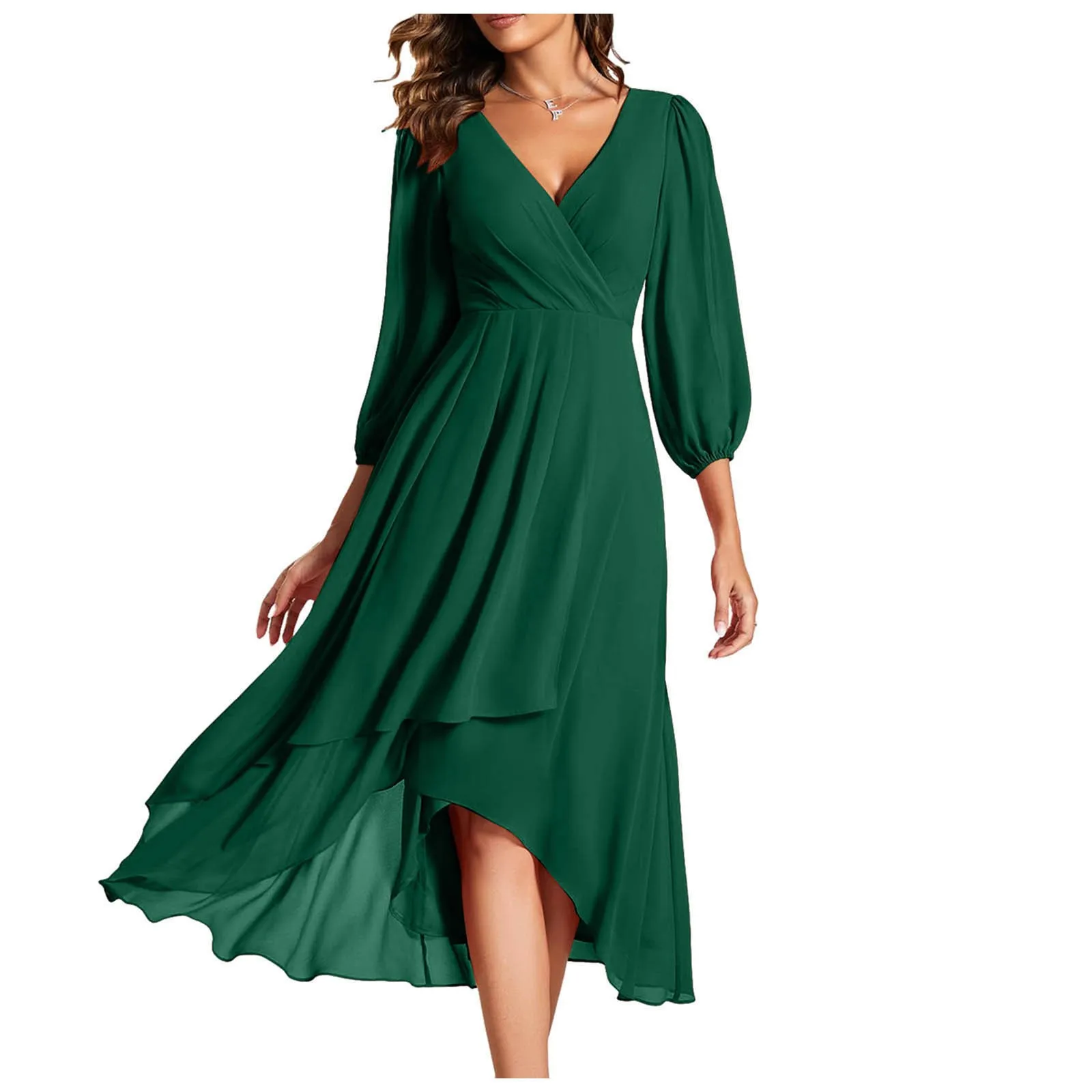 Simple V-neck Evening Dresses Women 2024 Long Sleeves Pleated Irregular Hem Chiffon Dress Wedding Guest Bridesmaid Long Dresses
Simple V-neck Evening Dresses Women 2024 Long Sleeves Pleated Irregular Hem Chiffon Dress Wedding Guest Bridesmaid Long Dresses
