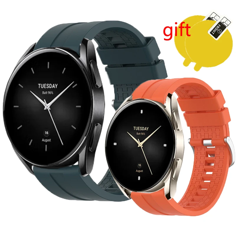 Силиконовый браслет 3 в 1 для Xiaomi watch S2 42 мм 46 мм, ремешок для смарт-часов, Защитная пленка для экрана
Силиконовый браслет 3 в 1 для Xiaomi watch S2 42 мм 46 мм, ремешок для смарт-часов, Защитная пленка для экрана