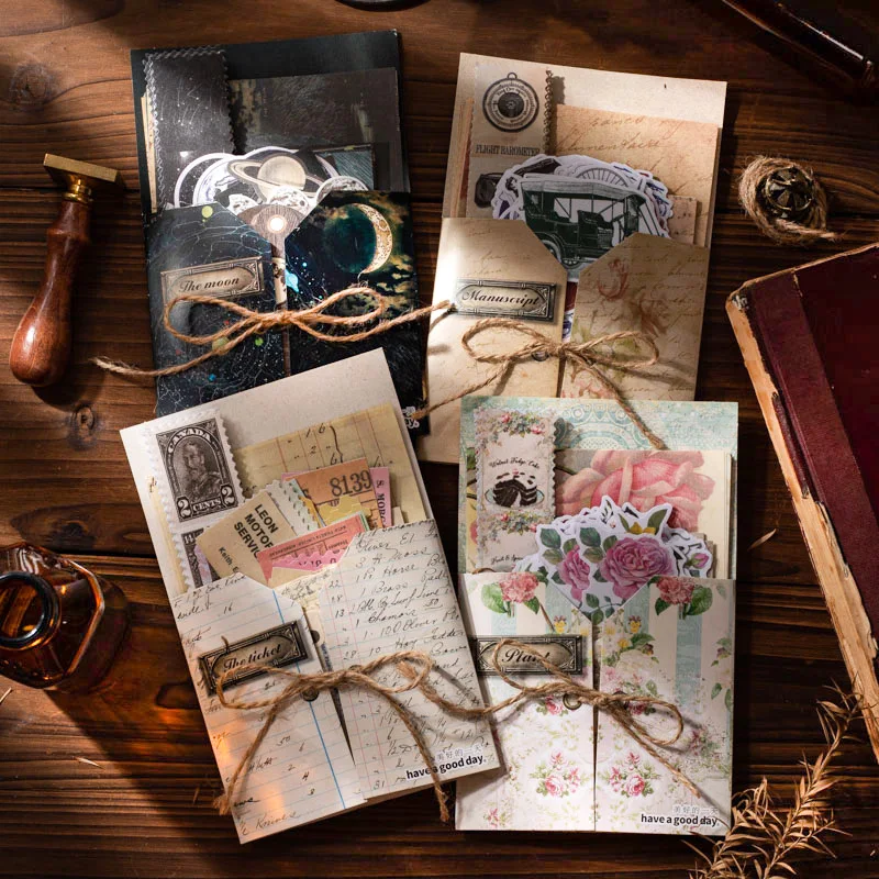 10sets/lot Memo Pads Material Paper Vintage Romantic Encounter Junk Journal Scrapbooking Cards Retro Background Decoration Paper
10sets/lot Memo Pads Material Paper Vintage Romantic Encounter Junk Journal Scrapbooking Cards Retro Background Decoration Paper
