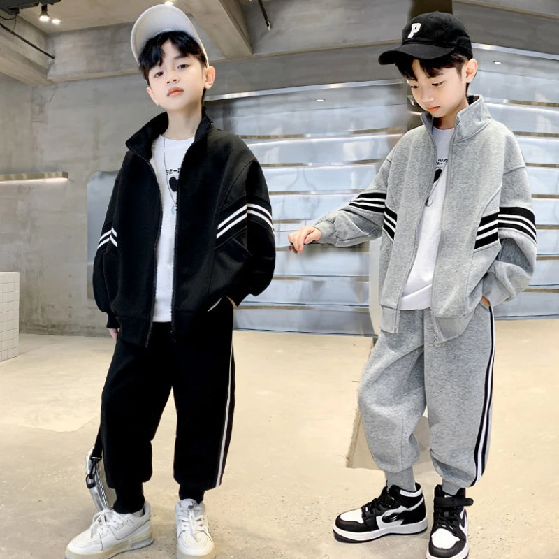 2023 Autumn Boys 2 Pieces Clothes Set Kids Zip Up Fashion Hoodie &Jogger Sweatpants Set Children Striped Jacket Pants Outfits
2023 Autumn Boys 2 Pieces Clothes Set Kids Zip Up Fashion Hoodie &Jogger Sweatpants Set Children Striped Jacket Pants Outfits