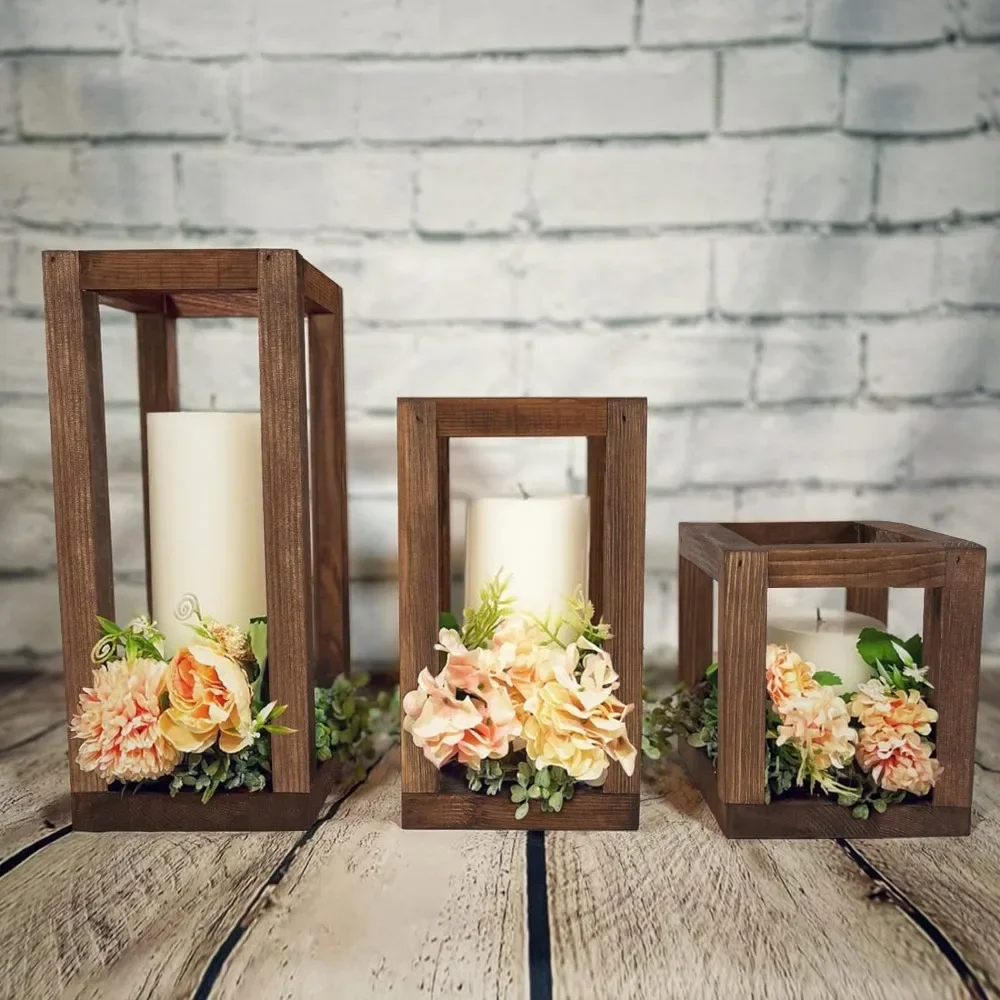 

Rustic Wedding Table Decoration Country Barn Wedding Gift Farmhouse Decor Wooden Candle Holder Accessories Weddings Events