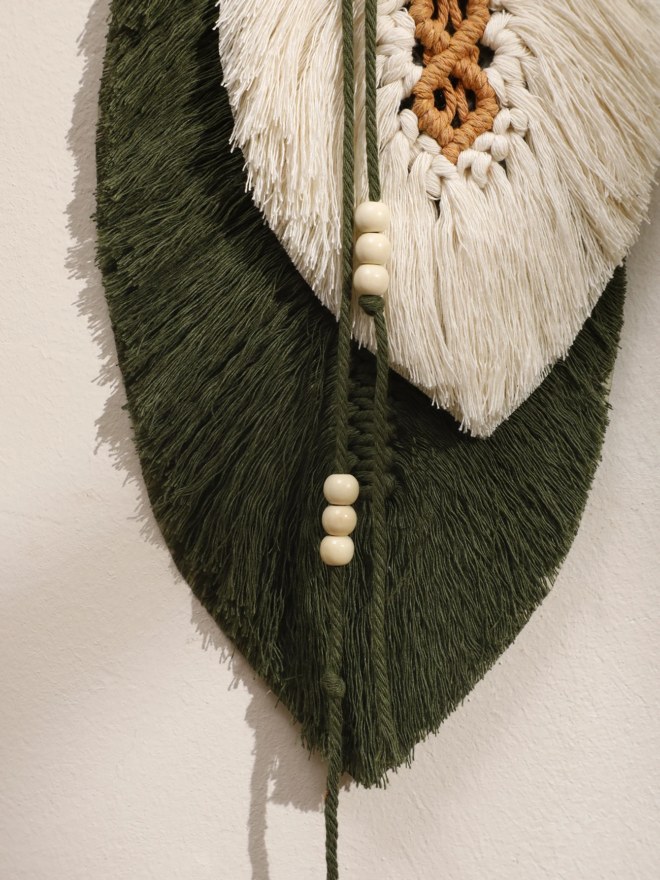 Handmade Macrame Leaf Wall Art - Boho Gift for Women 5 S796ea67d8ee14914b29028e4e16b4164H
