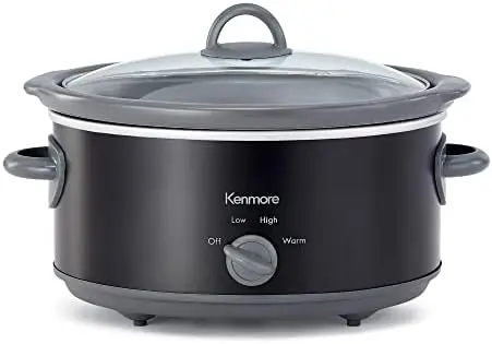 

7 qt (6.6L) Slow Cooker with Dipper Sauce-Warmer, Black and Silver, Stainless Steel, Digital Display, One-Touch Controls, Braise