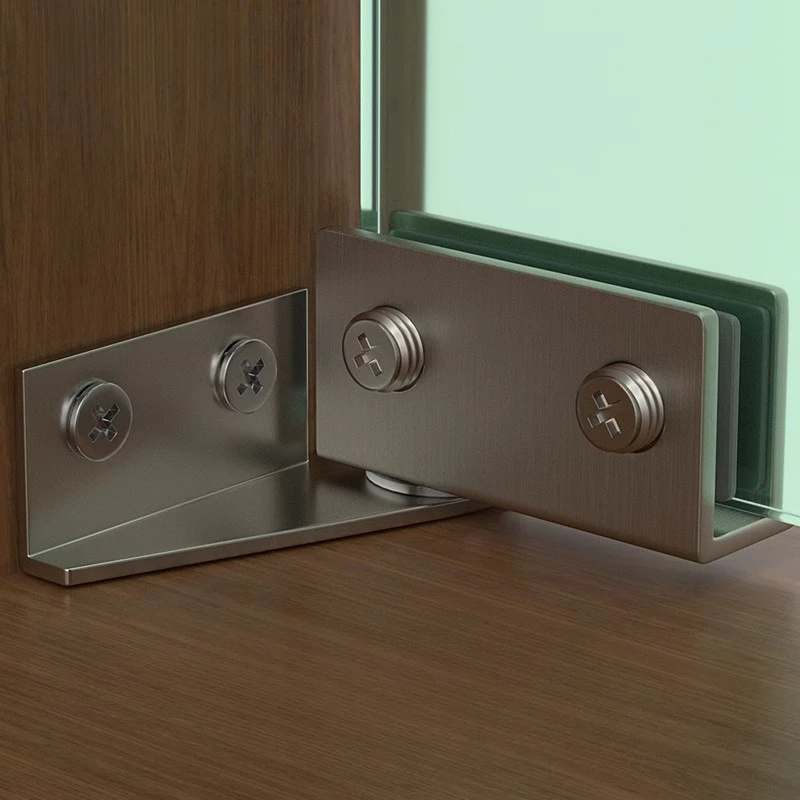 A Set of 2Pcs Non-Perforated Glass Door Hinge Display Cabinet Wine Cabinet Rotating Shaft Glass Clips Furniture Door Hardware
A Set of 2Pcs Non-Perforated Glass Door Hinge Display Cabinet Wine Cabinet Rotating Shaft Glass Clips Furniture Door Hardware