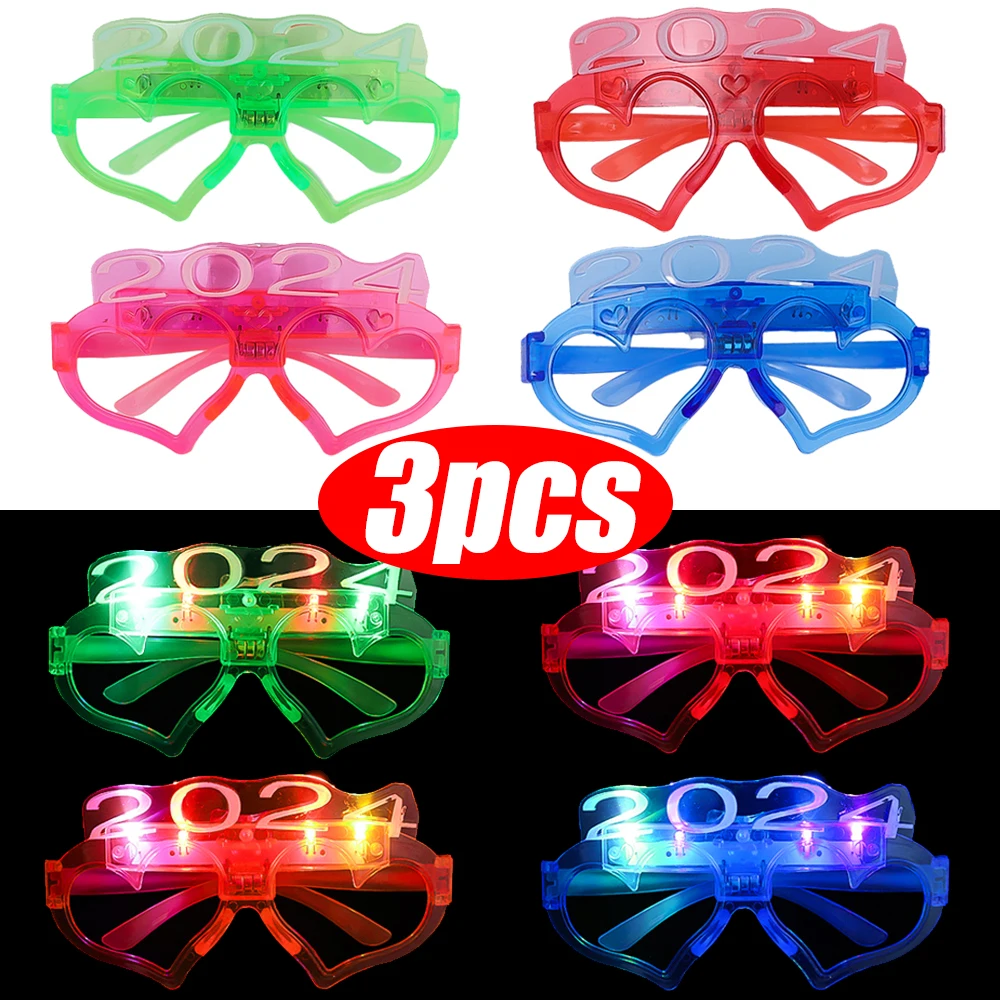2024 LED Luminous Glasses Party Flashing Glasses Battery Powered Light Up Goggle Cosplay Christmas New Year Party Decor Supplies
2024 LED Luminous Glasses Party Flashing Glasses Battery Powered Light Up Goggle Cosplay Christmas New Year Party Decor Supplies