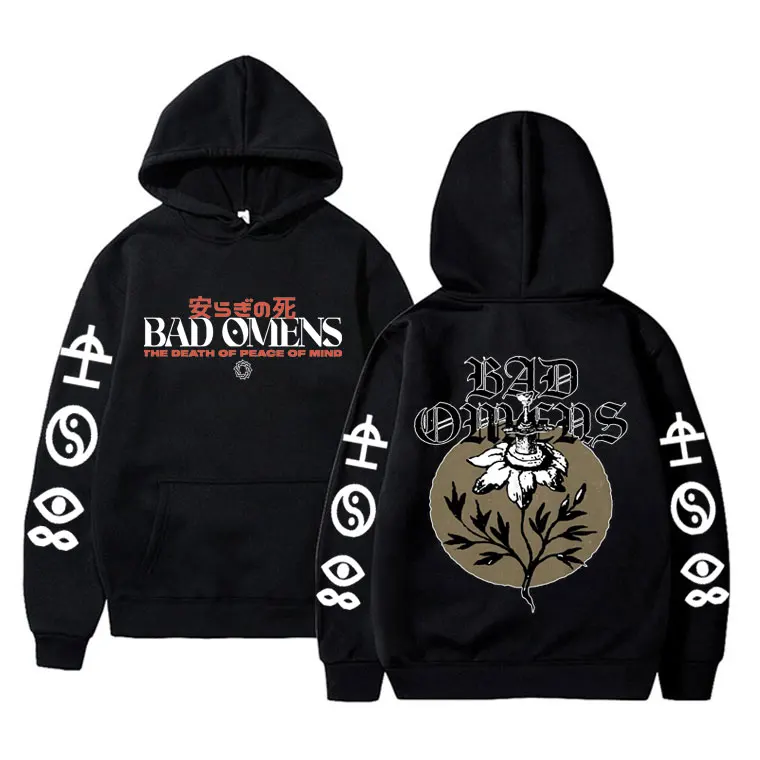 

Bad Omens Band Tour 2023 American Music Graphic Hoodie Autumn Winter Men Women Rock Oversized Vintage Harajuku Hoody Sweatshirt