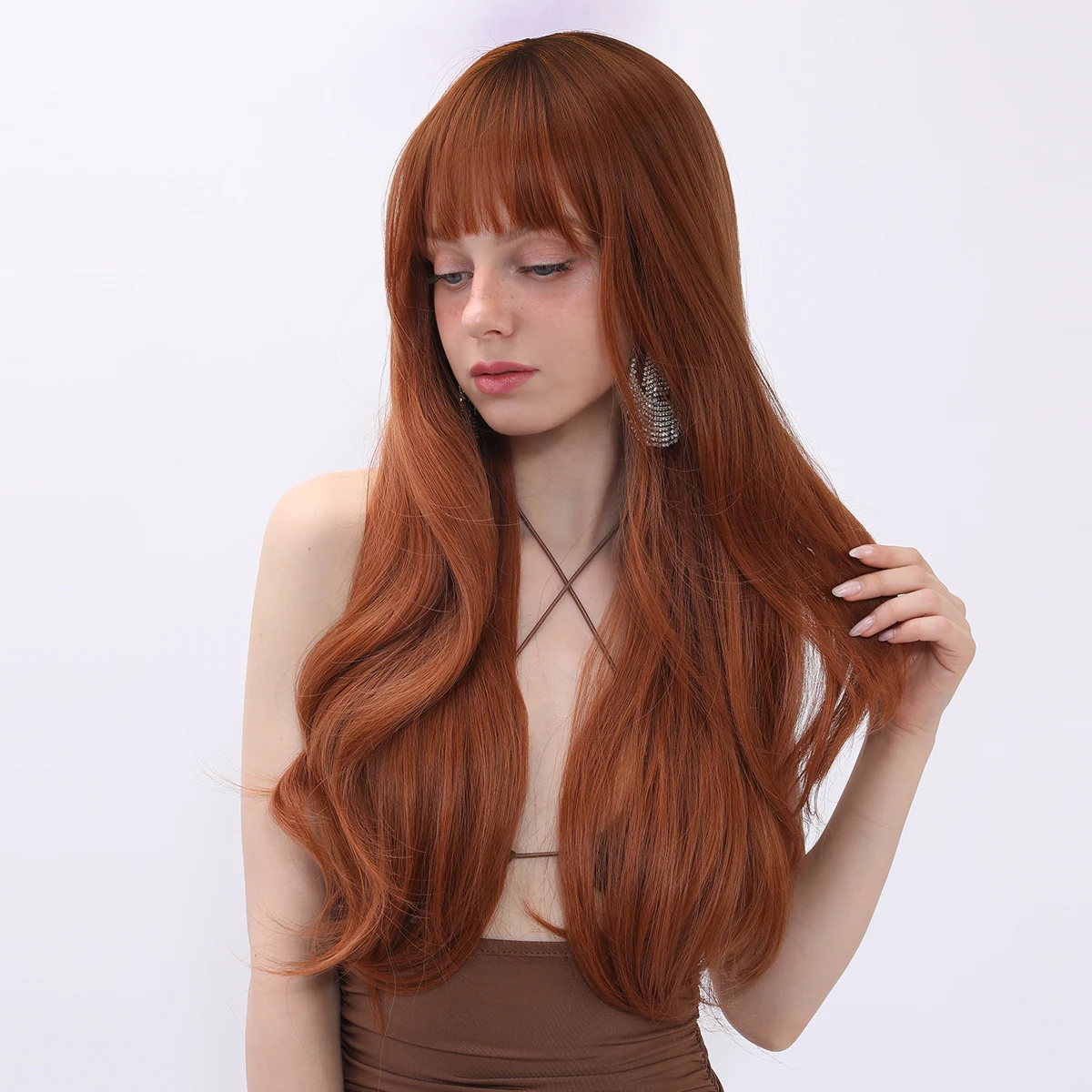 Smilco Long Curly Synthetic Orange Blonde Bob Wigs For Women Natural Wavy Wigs With Flat Bangs Daily Party Heat Resistant Hair
Smilco Long Curly Synthetic Orange Blonde Bob Wigs For Women Natural Wavy Wigs With Flat Bangs Daily Party Heat Resistant Hair