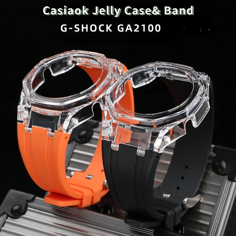 For Casio G-SHOCK GA-2100 Modified strap case Glacier Transparent Jelly PC case Resin tape GA2100 watch personality accessories
For Casio G-SHOCK GA-2100 Modified strap case Glacier Transparent Jelly PC case Resin tape GA2100 watch personality accessories