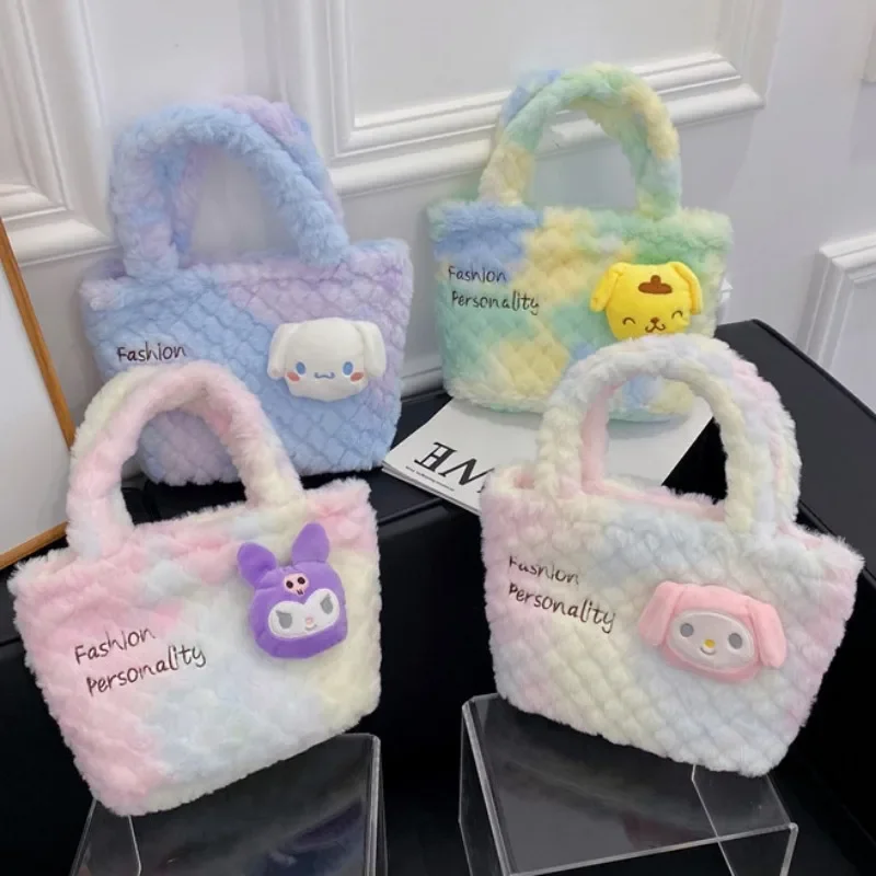 Kuromi My Melody Kawaii Sanrio Cinnamoroll Anime Cartoon Plush Handbag Shoulder Bag Cute Messenger Bag Underarm Package Girl
Kuromi My Melody Kawaii Sanrio Cinnamoroll Anime Cartoon Plush Handbag Shoulder Bag Cute Messenger Bag Underarm Package Girl