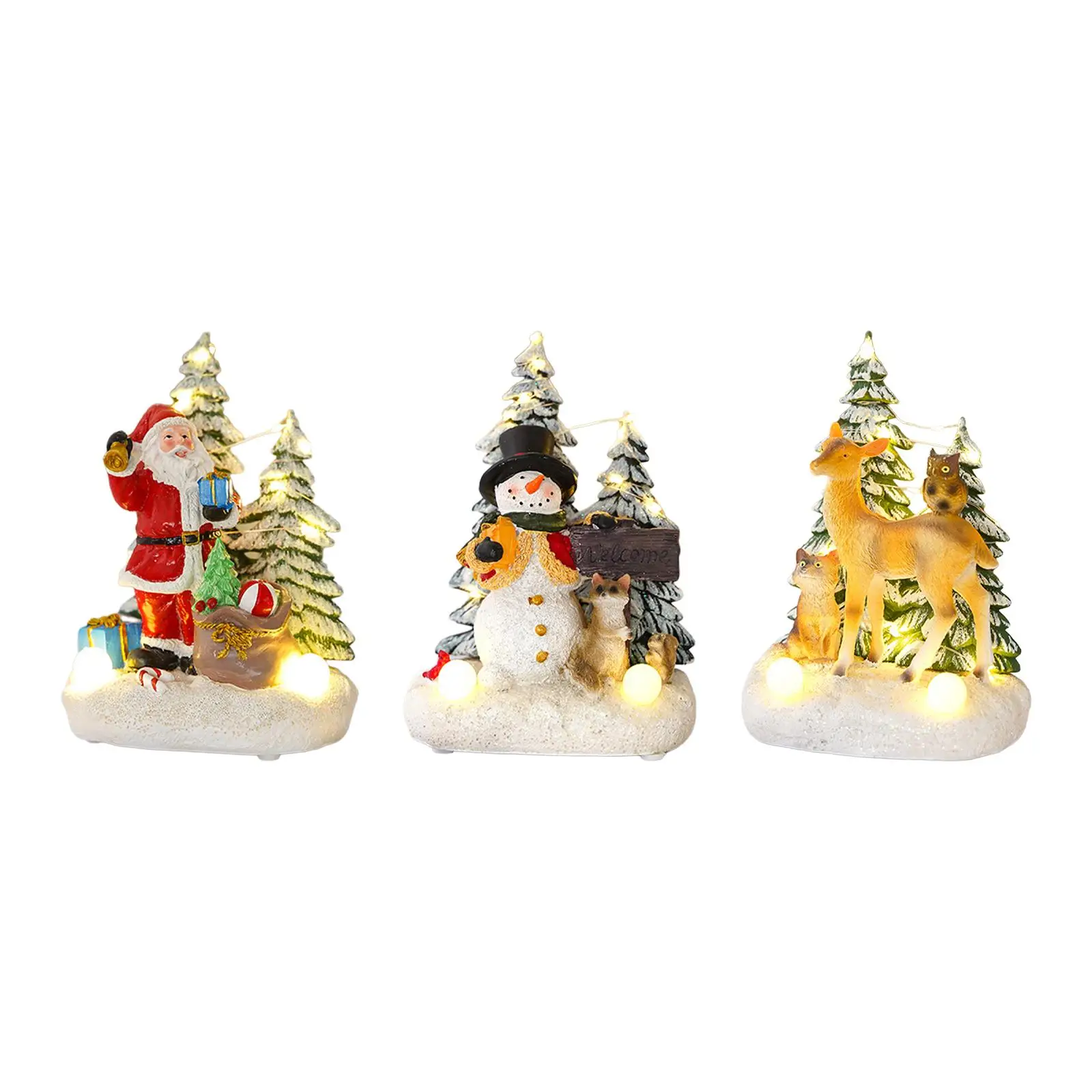 

Christmas Illuminated Miniature Musical Ornament Xmas Displays Fairy Garden