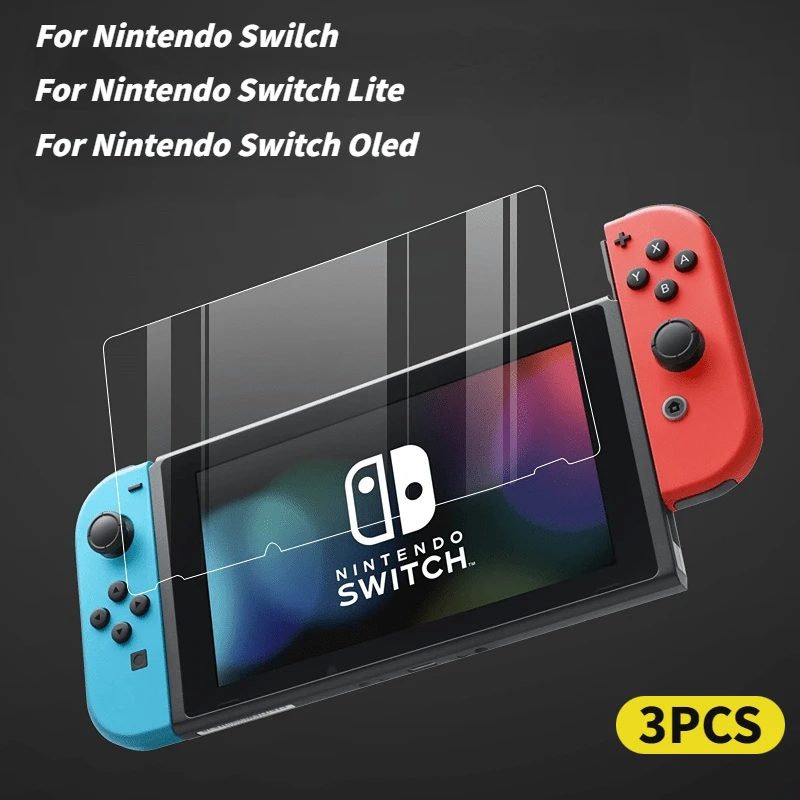 

For Switch Oled Lite Screen Protectos Anti-Scratch Nintendo Protective Cover NS LCD Screen Protection Skin Tempered glass