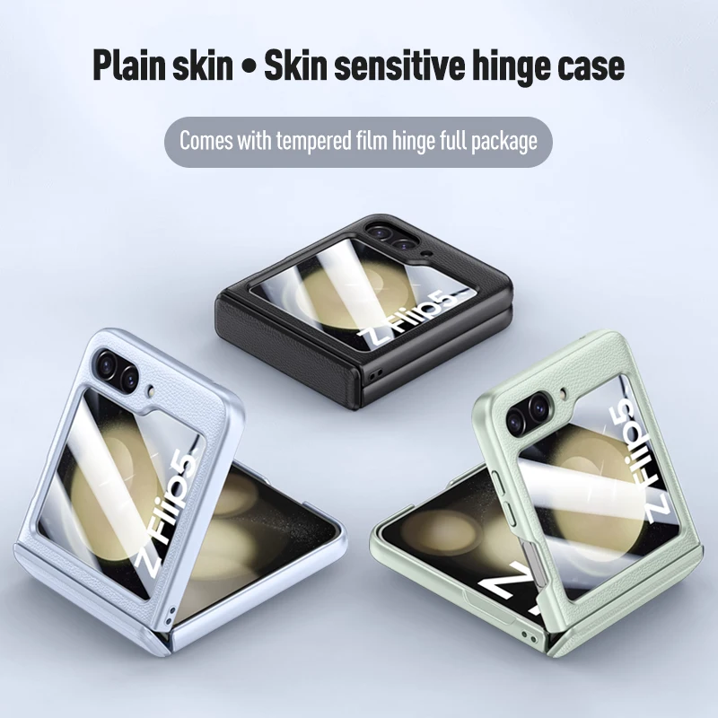 PhoneCase for Samsung Galaxy Z Flip5 Case Folding Solid Colour Anti Drop Hinge Protection with Tempered Film Z flip5 Phone Cases
PhoneCase for Samsung Galaxy Z Flip5 Case Folding Solid Colour Anti Drop Hinge Protection with Tempered Film Z flip5 Phone Cases