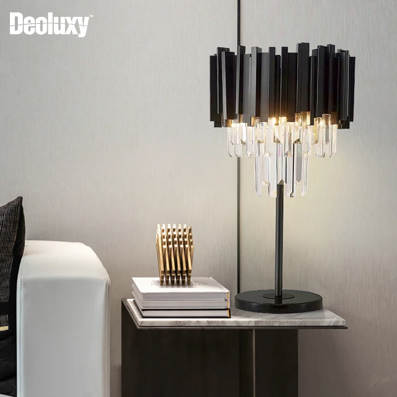 Dimmable black table lamp for bedroom living room Desk lamp study crystal art deco Beside luxury night lights indoor lighting
Dimmable black table lamp for bedroom living room Desk lamp study crystal art deco Beside luxury night lights indoor lighting