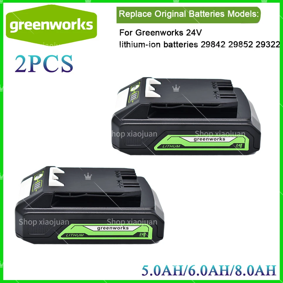5.0ah/6.0ah/8.0ah 24V For Greenworks Lithium Battery Bag 708 29842 Compatible With 20352 22232 Tools
5.0ah/6.0ah/8.0ah 24V For Greenworks Lithium Battery Bag 708 29842 Compatible With 20352 22232 Tools