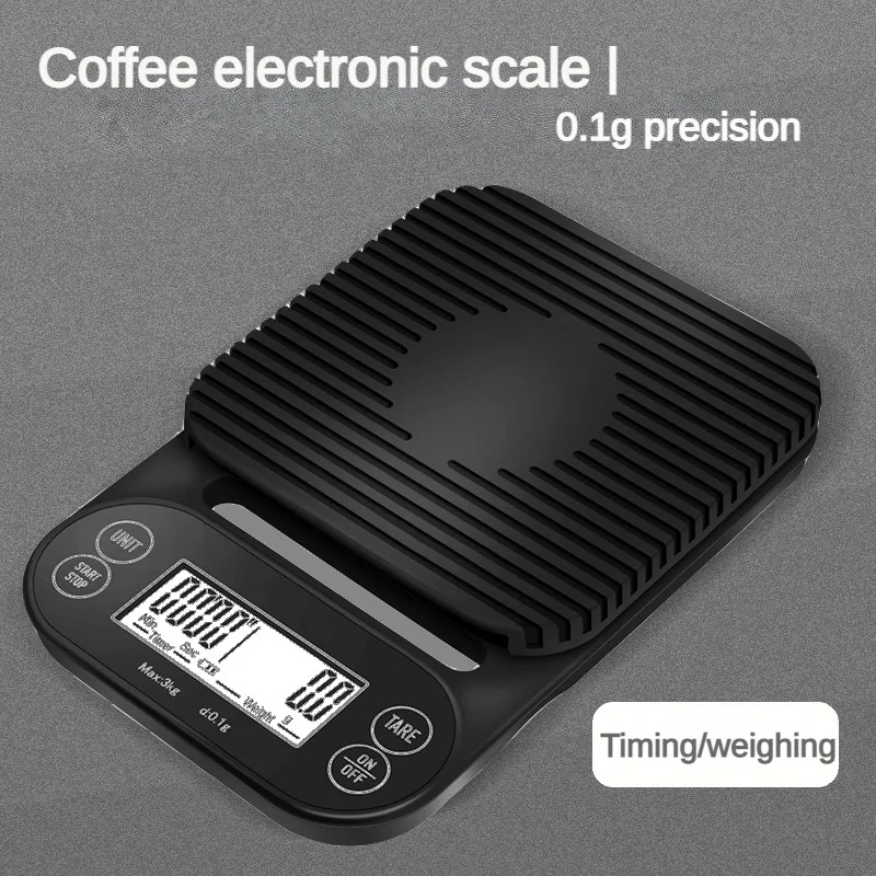 

Digital Kitchen Scale 3kg 0.1g 5kg 0.1g Coffee Weighing 0.1g Drip Coffee Scale with Timer High Precision LCD Scales