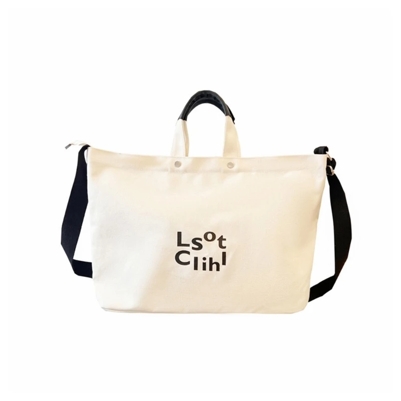

Large Capacity Canvas Crossbody Shoulder Bag Tote Bag with Handles Canvas Handbag for Women Lightweight Shoulder Bag 517D