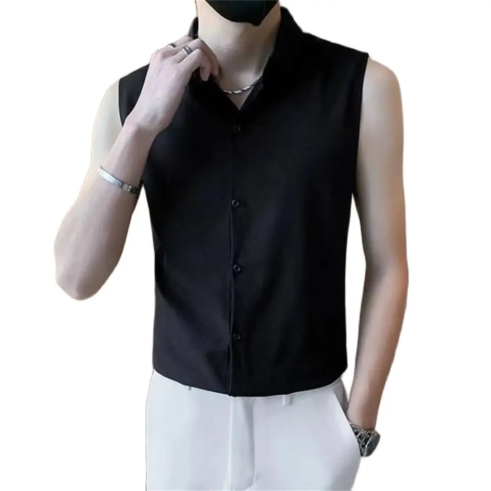 2023 Slim Fit Mens Casual Blouse Comfortable All Match Thin Men Shirt Dress Slim Tops InsSummer Sleeveless Shirts Men Fashion
2023 Slim Fit Mens Casual Blouse Comfortable All Match Thin Men Shirt Dress Slim Tops InsSummer Sleeveless Shirts Men Fashion