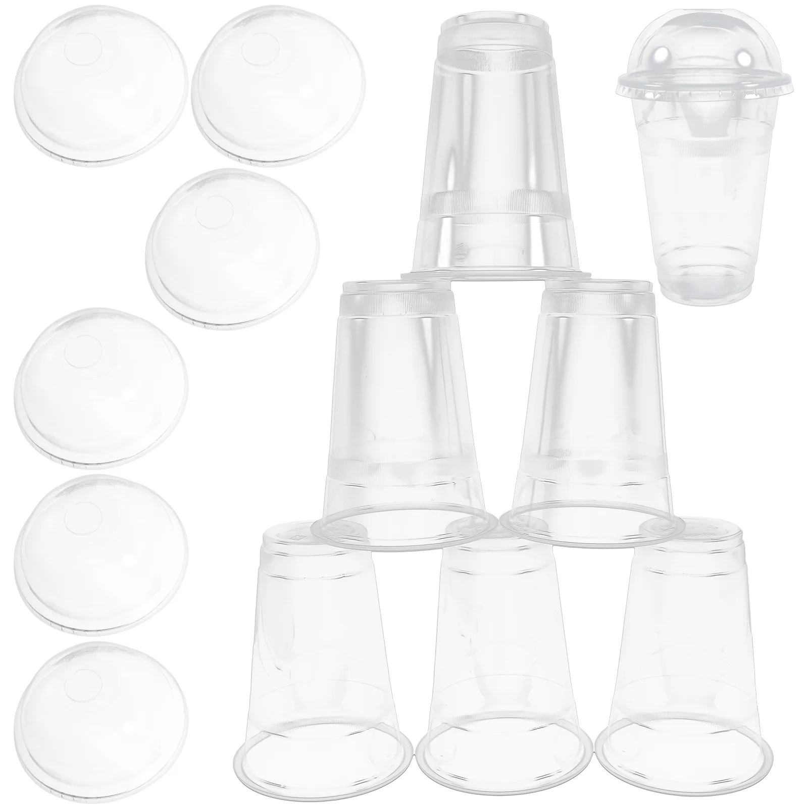 50 Sets of Transparent Beverage Cups Covered Drink Cups Clear Drinks Cups Multi-function Juice Cups
50 Sets of Transparent Beverage Cups Covered Drink Cups Clear Drinks Cups Multi-function Juice Cups