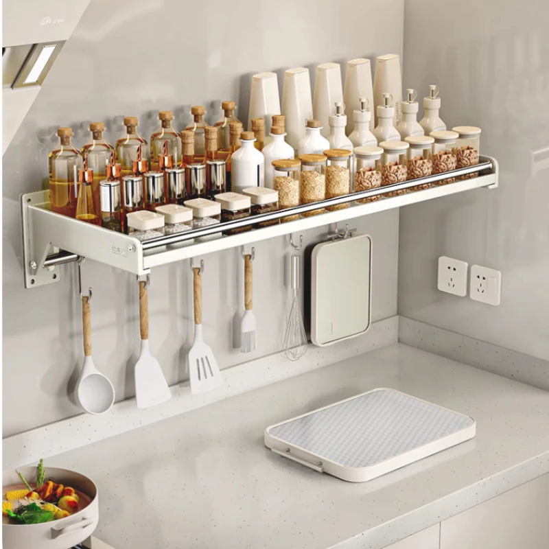 No Punching Spice Rack Carbon Steel Paint Storage Shelves Multi-functional Wall Holder Stable Load-bearing Kitchen Shelf
No Punching Spice Rack Carbon Steel Paint Storage Shelves Multi-functional Wall Holder Stable Load-bearing Kitchen Shelf