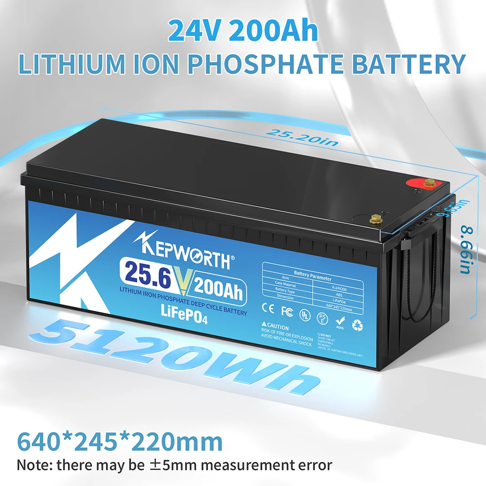 NEW 24V, 200Ah, LiFePO4 Deep Cycle Battery with 5120Wh Max Energy Power Storage Perfect for Island Systems, Emergency Power Supply 2 Mallzona S798c4bf97cf64522b4f4860474728565T NEW 24V, 200Ah, LiFePO4 Deep Cycle Battery with 5120Wh Max Energy Power Storage Perfect for Island Systems, Emergency Power Supply Mallzona