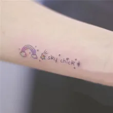 Waterproof Temporary Tattoo Sticker Rainbow Star Alphabet Design Body Art Fake Tattoo Flash Tattoo Arm Female
Waterproof Temporary Tattoo Sticker Rainbow Star Alphabet Design Body Art Fake Tattoo Flash Tattoo Arm Female