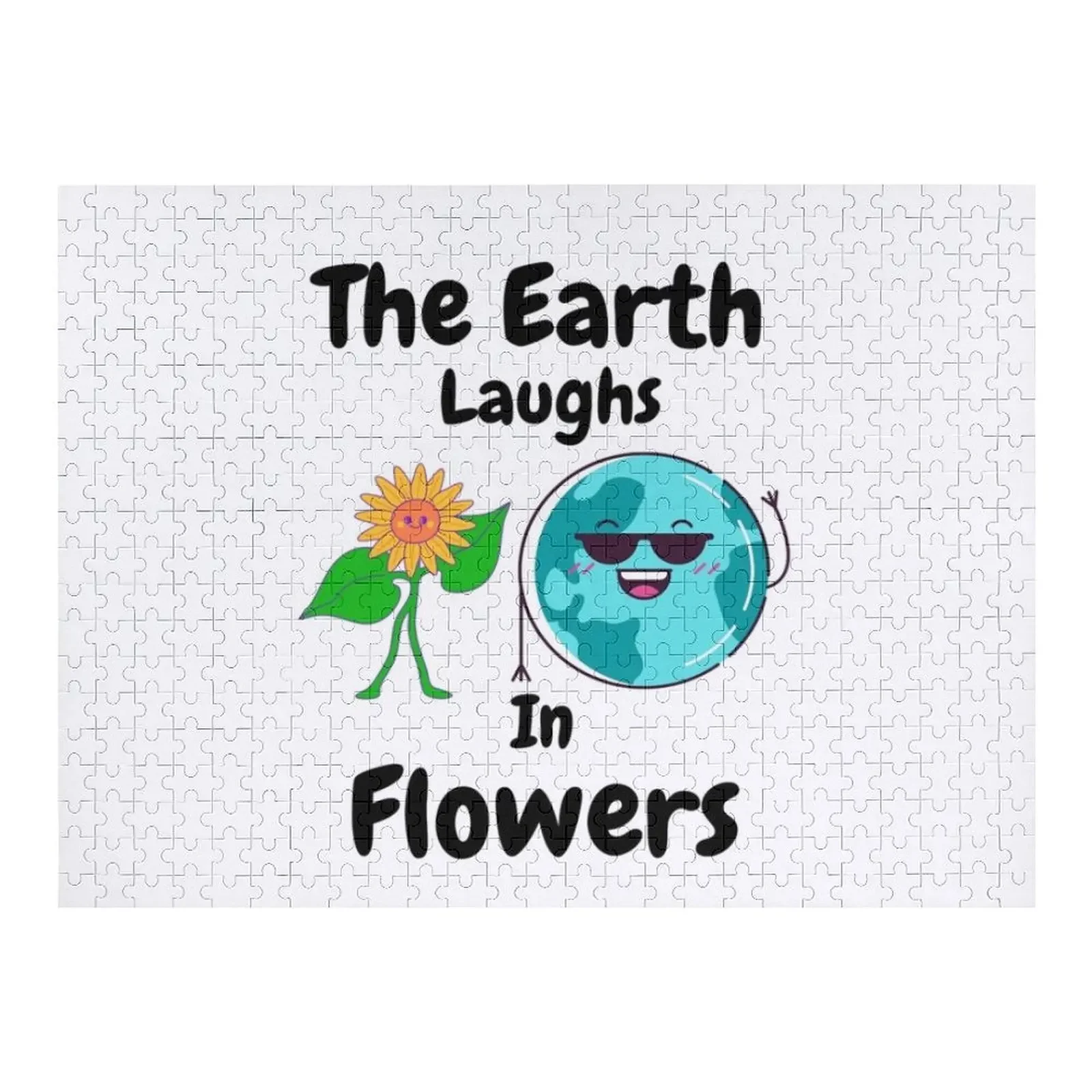 

The Earth Laughs In Flowers - Mother Nature Eco-friendly Quotes Jigsaw Puzzle Personalized Kids Gifts Custom Puzzle