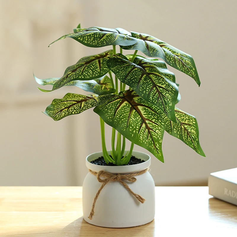 

Artificial Plant Bonsai Fake Turtle Leaves Green Potted Plant Pots for Indoor Party Decoration Office Desktop Home Ornaments