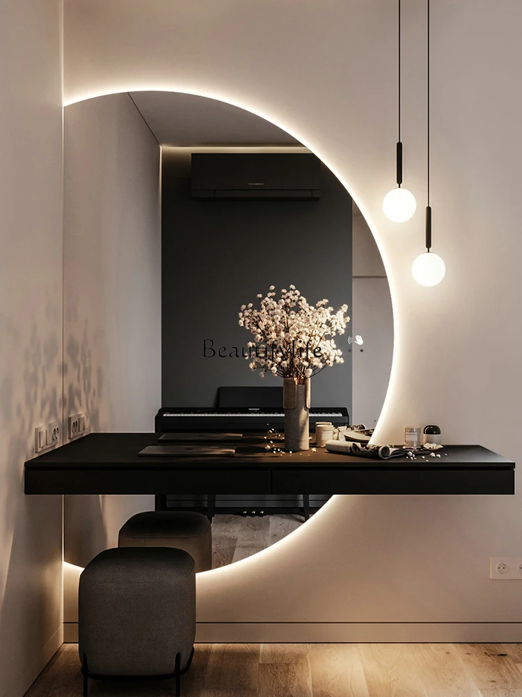 Large Half round Mirror Full Body Dressing Smart Makeup Wall-Mounted Dressing Home
Large Half round Mirror Full Body Dressing Smart Makeup Wall-Mounted Dressing Home