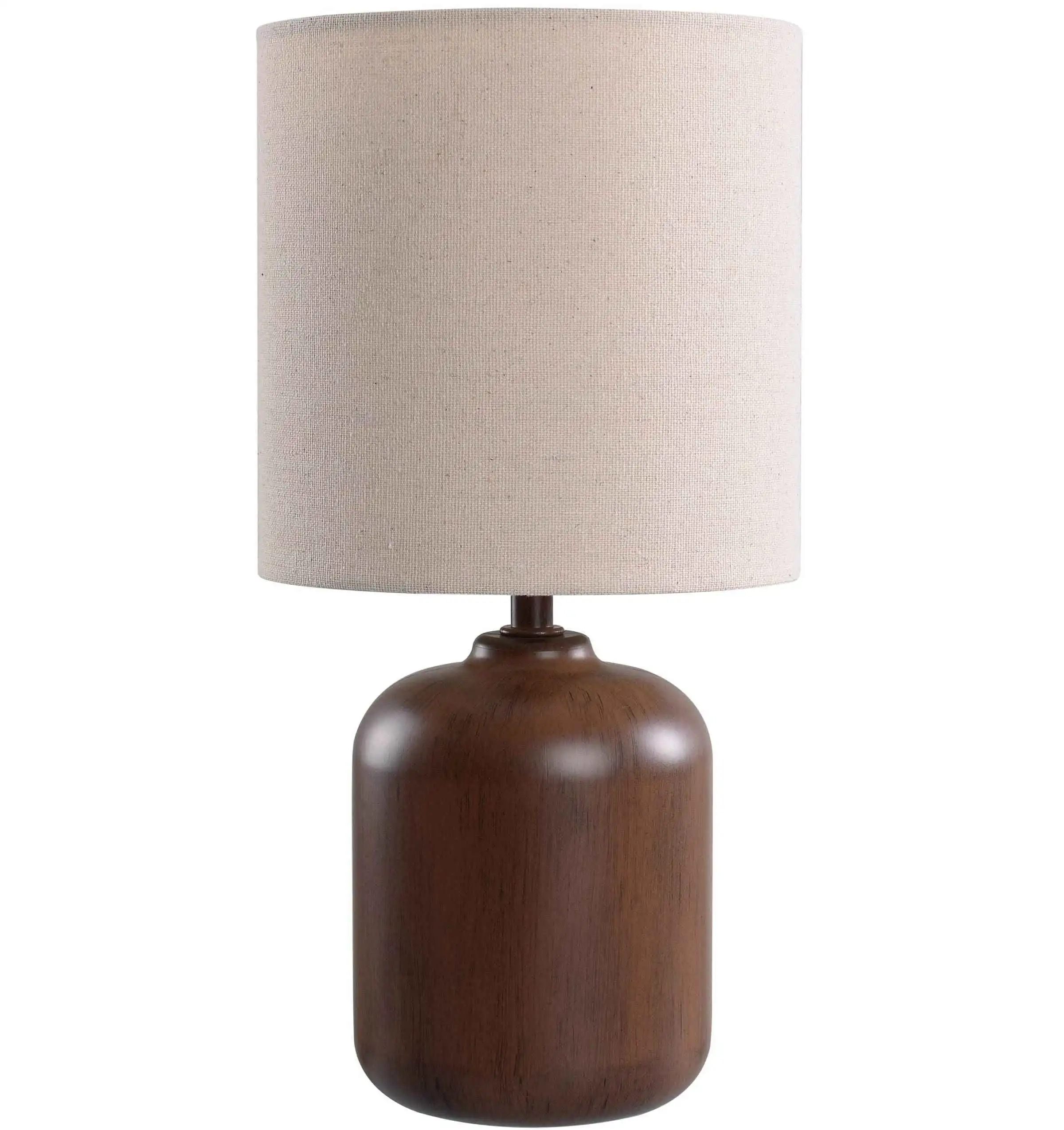 

Mini Faux Wood Table Lamp with Shade 12.75"H-Wood Finish and Traditional Style