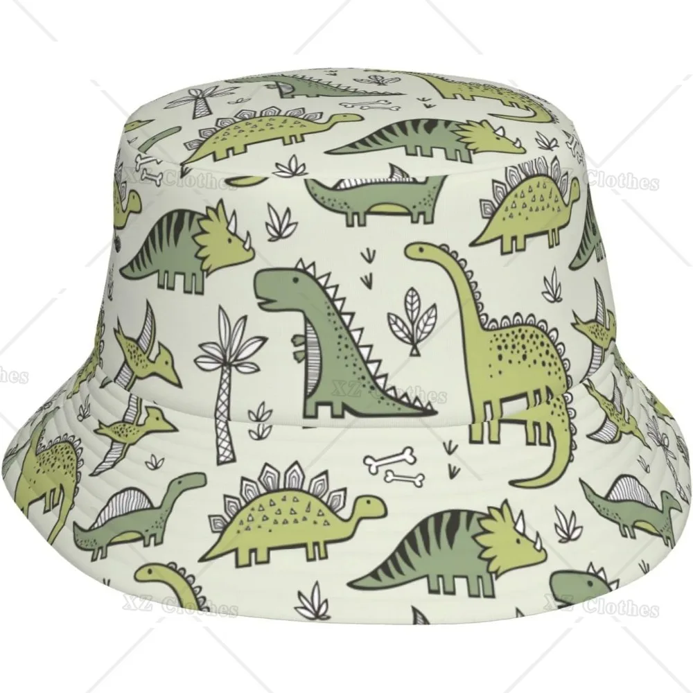 

Cute Kawaii Dinosaur Bucket Hat for Women Men Teens Beach Outdoor Fashion Packable Sun Cap Fishing Caps for Fisherman