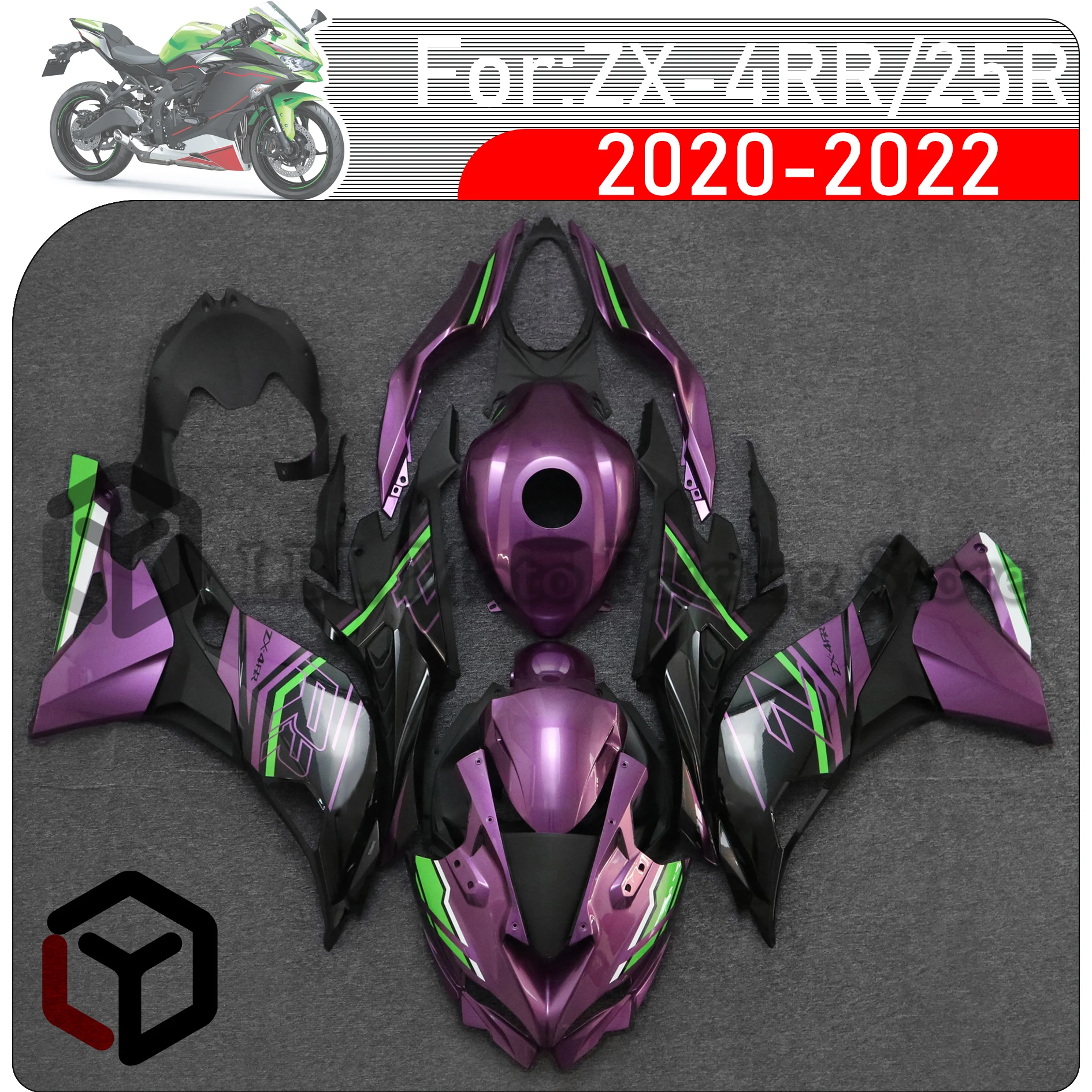 ABS Injection Bodywork Fairing Kit For KAWASAKI Ninja ZX-4RR ZX-25R 2019 - 2023 Motorcycle Shell Fairing Spoiler Bodywork 
ABS Injection Bodywork Fairing Kit For KAWASAKI Ninja ZX-4RR ZX-25R 2019 - 2023 Motorcycle Shell Fairing Spoiler Bodywork