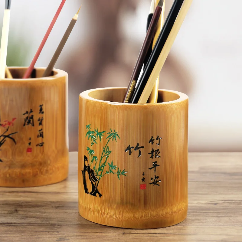 Bamboo Pen Pencil Holder Makeup Brush Storage Office Desktop Stationery Organizer Square Container School Supplies
Bamboo Pen Pencil Holder Makeup Brush Storage Office Desktop Stationery Organizer Square Container School Supplies