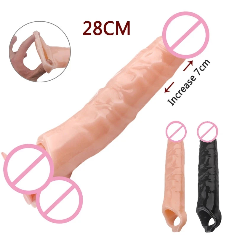 Огромный удлинитель для пениса многоразовые насадки на пенис, презерватив для увеличения пениса, удлинитель пениса, манжета для задержки, взрослые секс-игрушки для мужчин