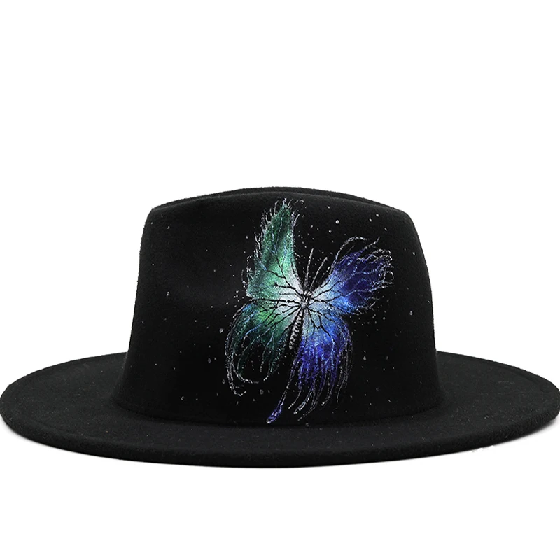 Colorful Graffiti Wide Brim Church Derby Top Hat Panama Felt Fedoras Hat for Men Women artificial wool British style Jazz Cap
Colorful Graffiti Wide Brim Church Derby Top Hat Panama Felt Fedoras Hat for Men Women artificial wool British style Jazz Cap