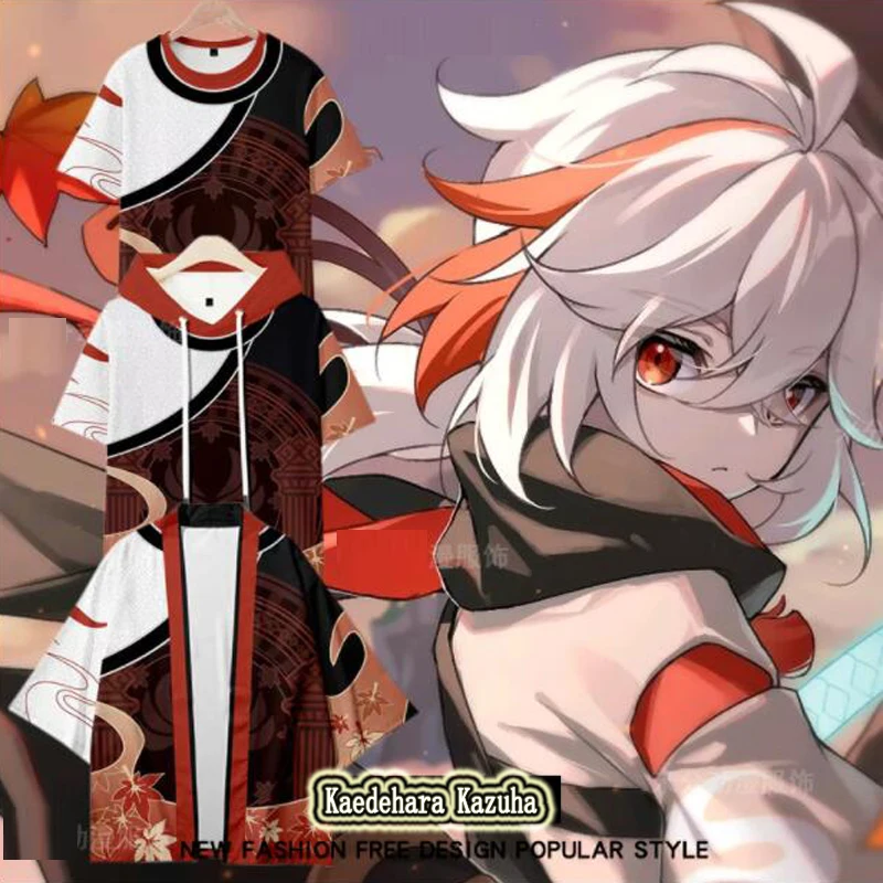 Anime Genshin Impact 3D Print Oversized T Shirt Kaedehara Kazuha Cosplay Short Sleeve Hooded T-shirt Casual Loose Pullover Tops
Anime Genshin Impact 3D Print Oversized T Shirt Kaedehara Kazuha Cosplay Short Sleeve Hooded T-shirt Casual Loose Pullover Tops