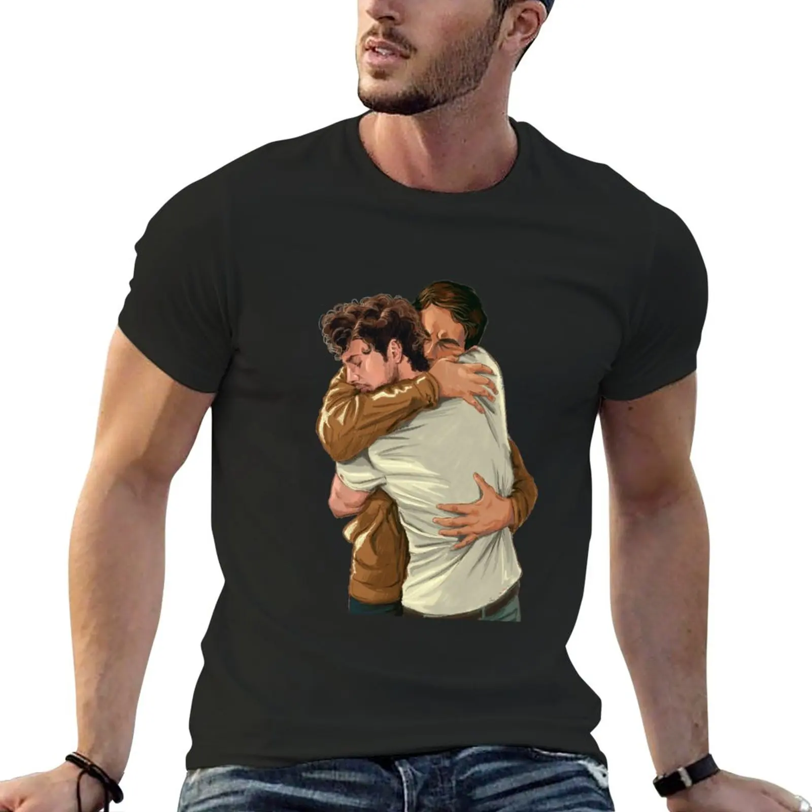 

Malex Hug T-Shirt heavyweight t shirts man clothes plus size tops men clothes
