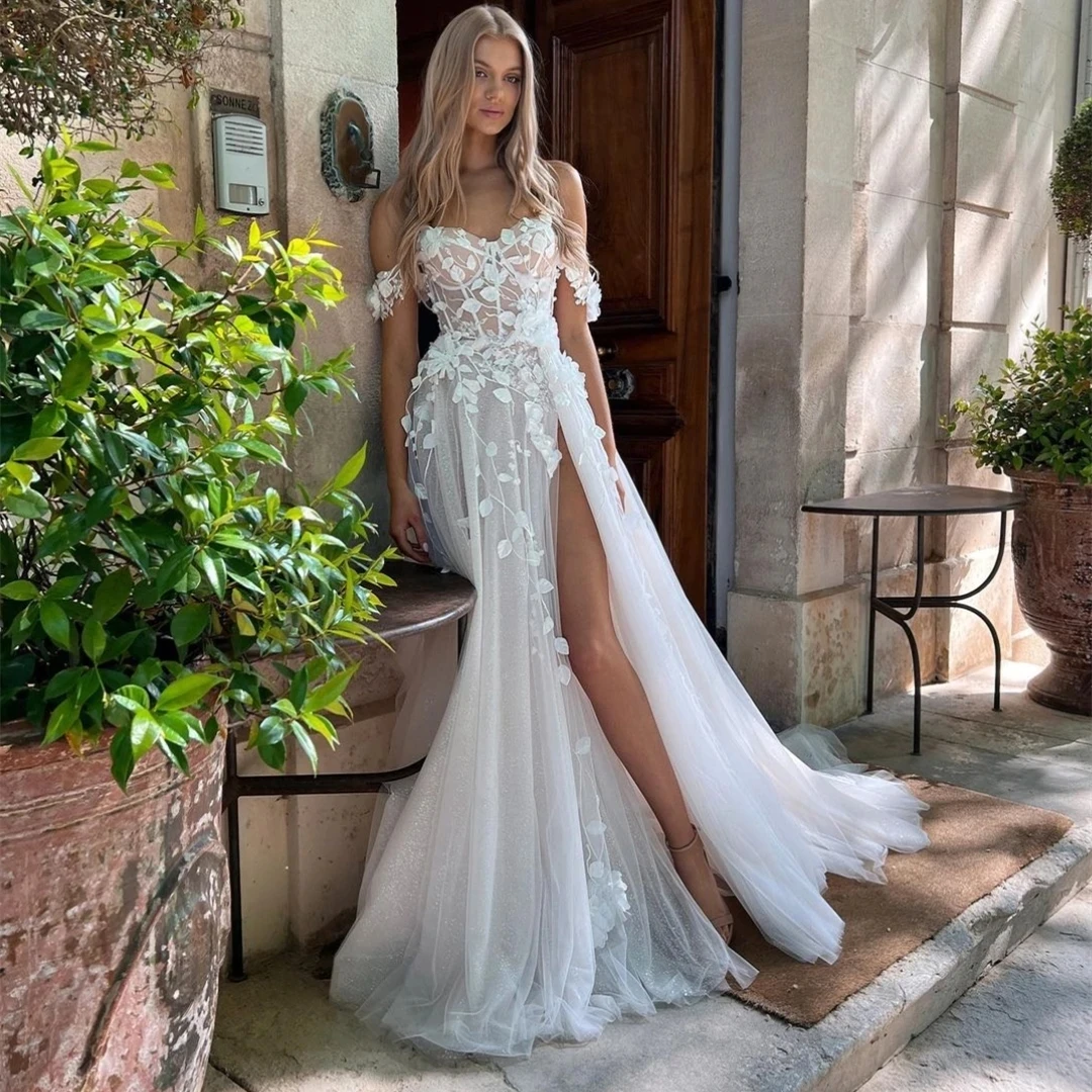 Pretty Lace Boho Vent Wedding Dresses A Line Off The Shoulder Sweetheart Bride Dresses Custom Made To Measures Floor Length 2023
Pretty Lace Boho Vent Wedding Dresses A Line Off The Shoulder Sweetheart Bride Dresses Custom Made To Measures Floor Length 2023