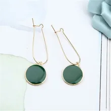New Elegant Green Circle Earrings Women Fashion Ear Jewelry
New Elegant Green Circle Earrings Women Fashion Ear Jewelry
