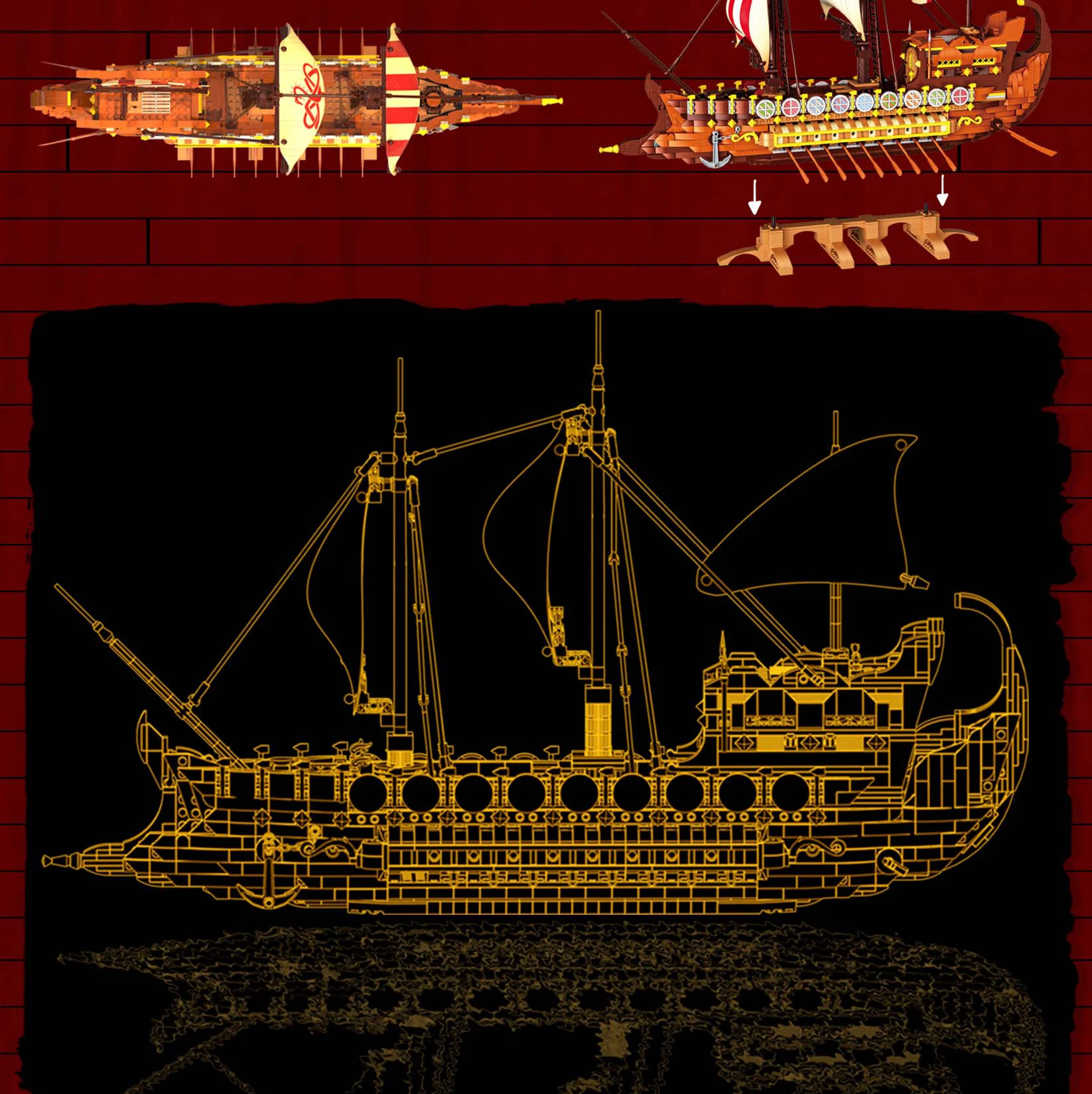 2073PCS Viking Longship Building Blocks Giant War Pirate Ship Model Bricks Desktop Decoration Kids DIY Educational Toys Gifts 2073PCS Viking Longship Building Blocks Giant War Pirate Ship Model Bricks Desktop Decoration Kids DIY Educational Toys Gifts