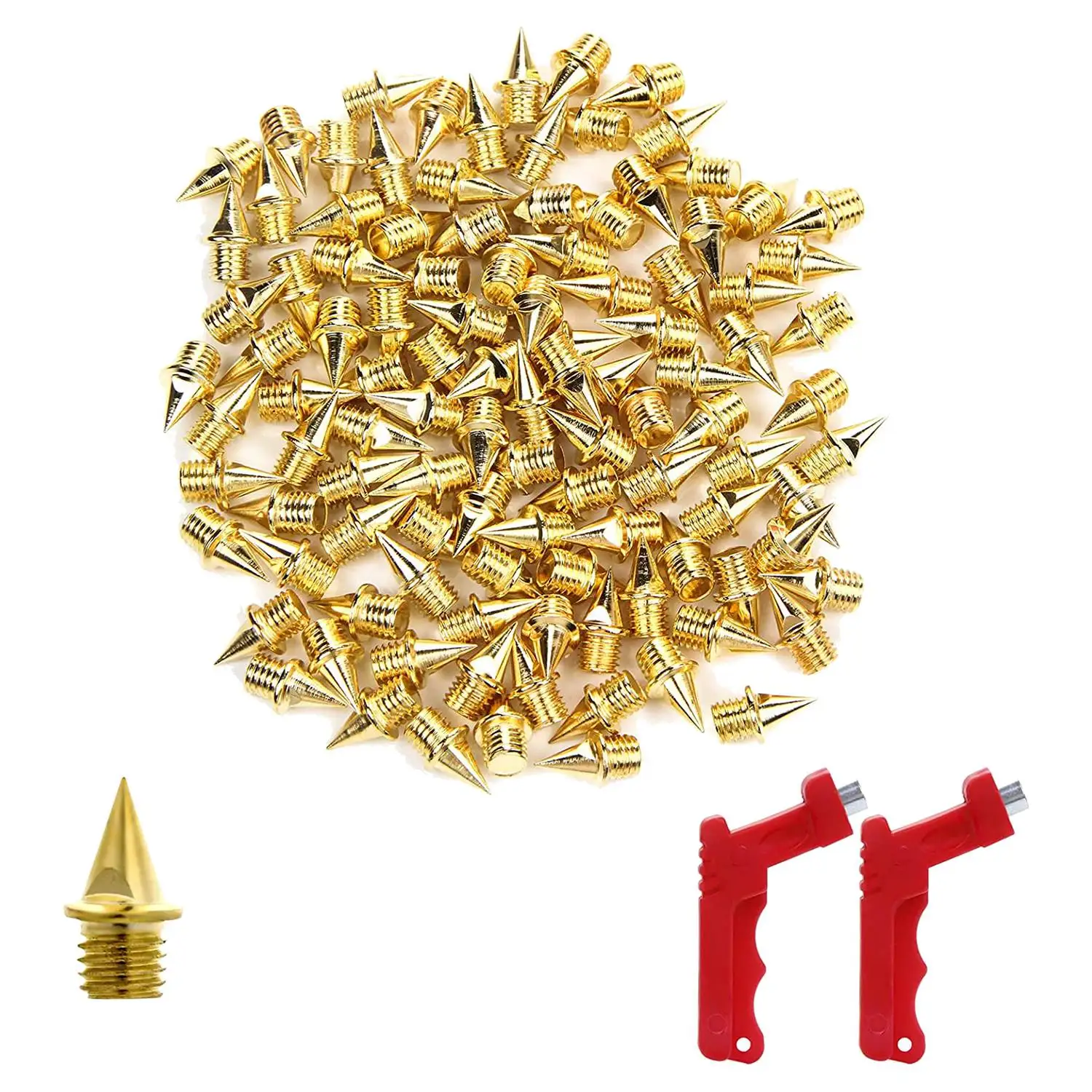 

120Pcs 1/4 Inch Track Spikes for Track Shoes,Replacement Spikes for Country Short Running Shoes with Wrench