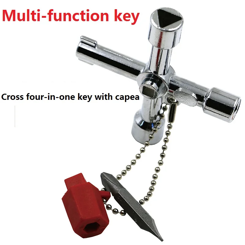 Four-in-one internal triangle four-corner key wrench elevator electric control cabinet screen door valve key with Beatles
Four-in-one internal triangle four-corner key wrench elevator electric control cabinet screen door valve key with Beatles