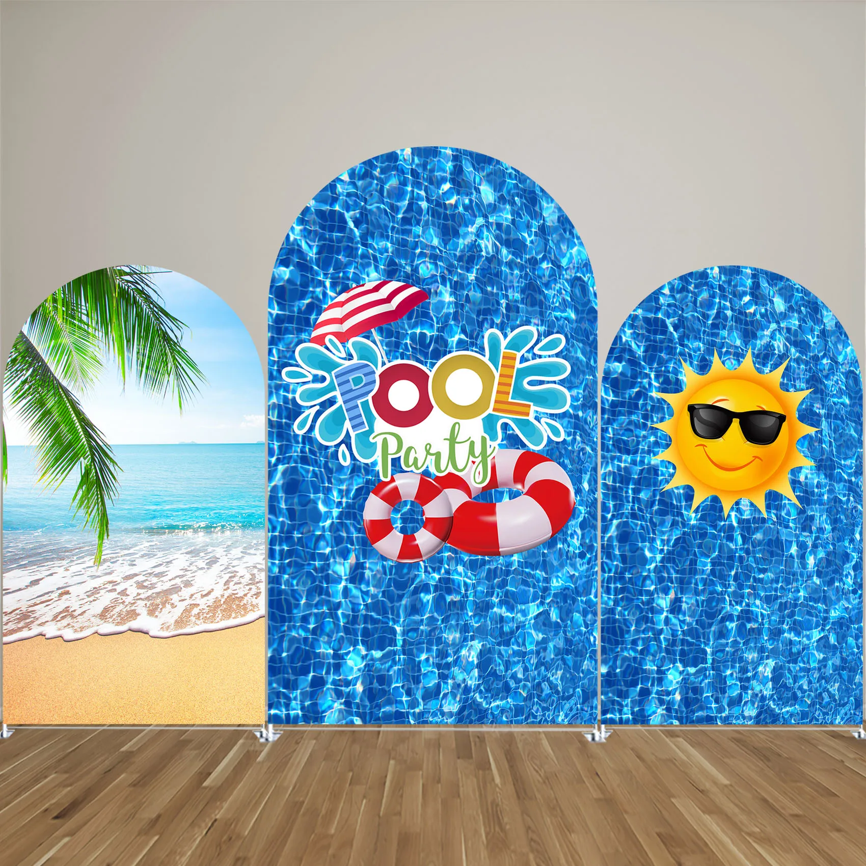 Pool Party Arched Backdrop Covers Summer Arch Stand Fabric Cover for Swimming Party Birthday Baby Shower Decoration Props
Pool Party Arched Backdrop Covers Summer Arch Stand Fabric Cover for Swimming Party Birthday Baby Shower Decoration Props
