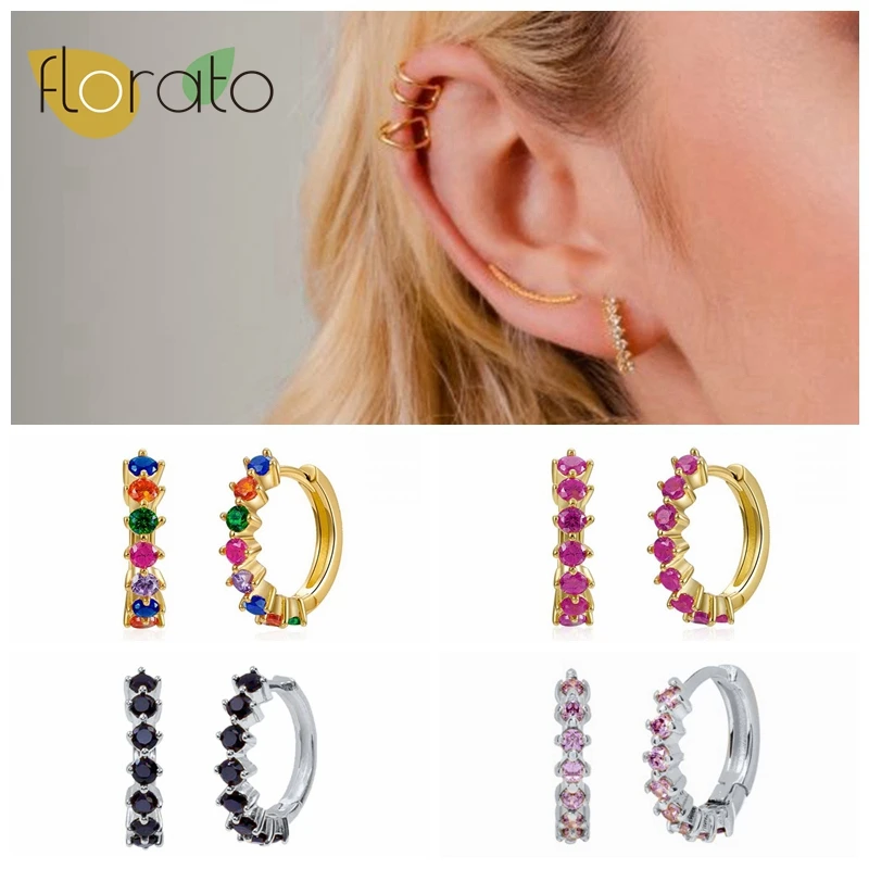 925 Sterling Silver Needle Fashion Exquisite Colored Zircon Perforated Earrings Party Wedding Jewelry Gift Earrings for Women
925 Sterling Silver Needle Fashion Exquisite Colored Zircon Perforated Earrings Party Wedding Jewelry Gift Earrings for Women