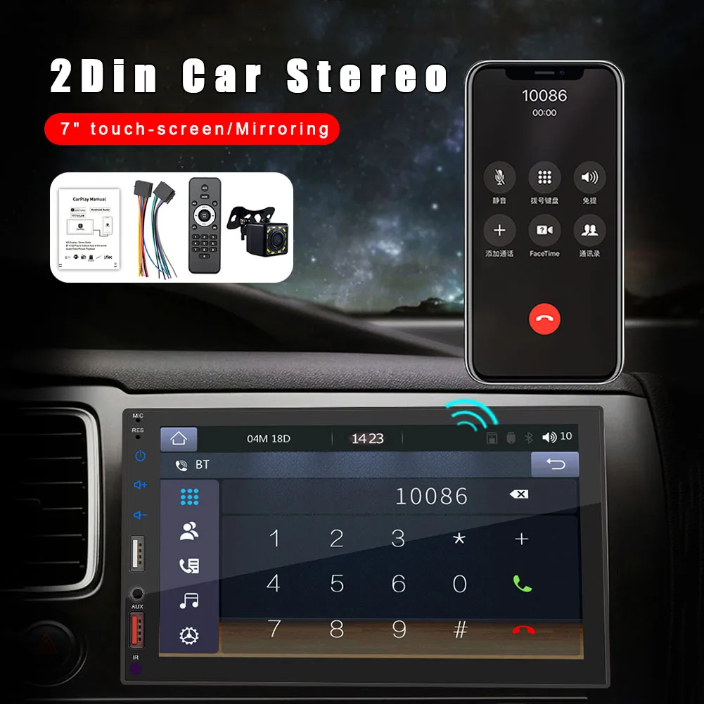 X2S 2Din Car Stereo Radio for CarPlay Android Auto 7-inch Touch Screen BT Multimedia MP5 Player Mirror Link Rear Camera AUX USB
X2S 2Din Car Stereo Radio for CarPlay Android Auto 7-inch Touch Screen BT Multimedia MP5 Player Mirror Link Rear Camera AUX USB
