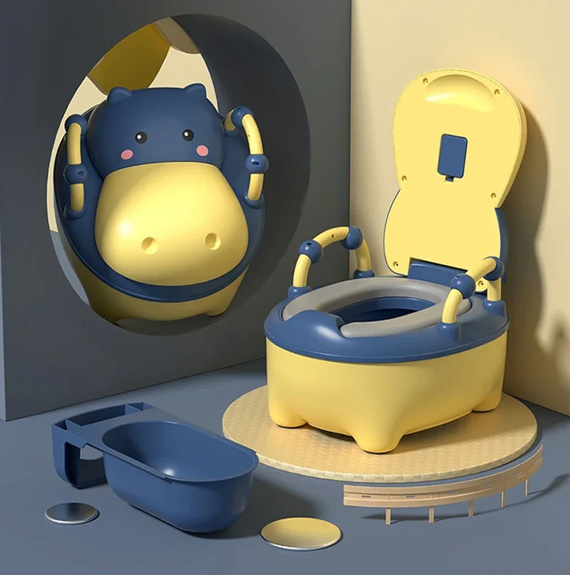 

New Travel Baby Toilet Training Seat Portable Urinal Toilet Bowl Cartoon Training Pan Children's Potty Children's Pot 1-7Y